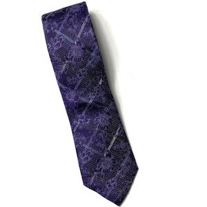 Nordstrom purple floral silk tie NWOT